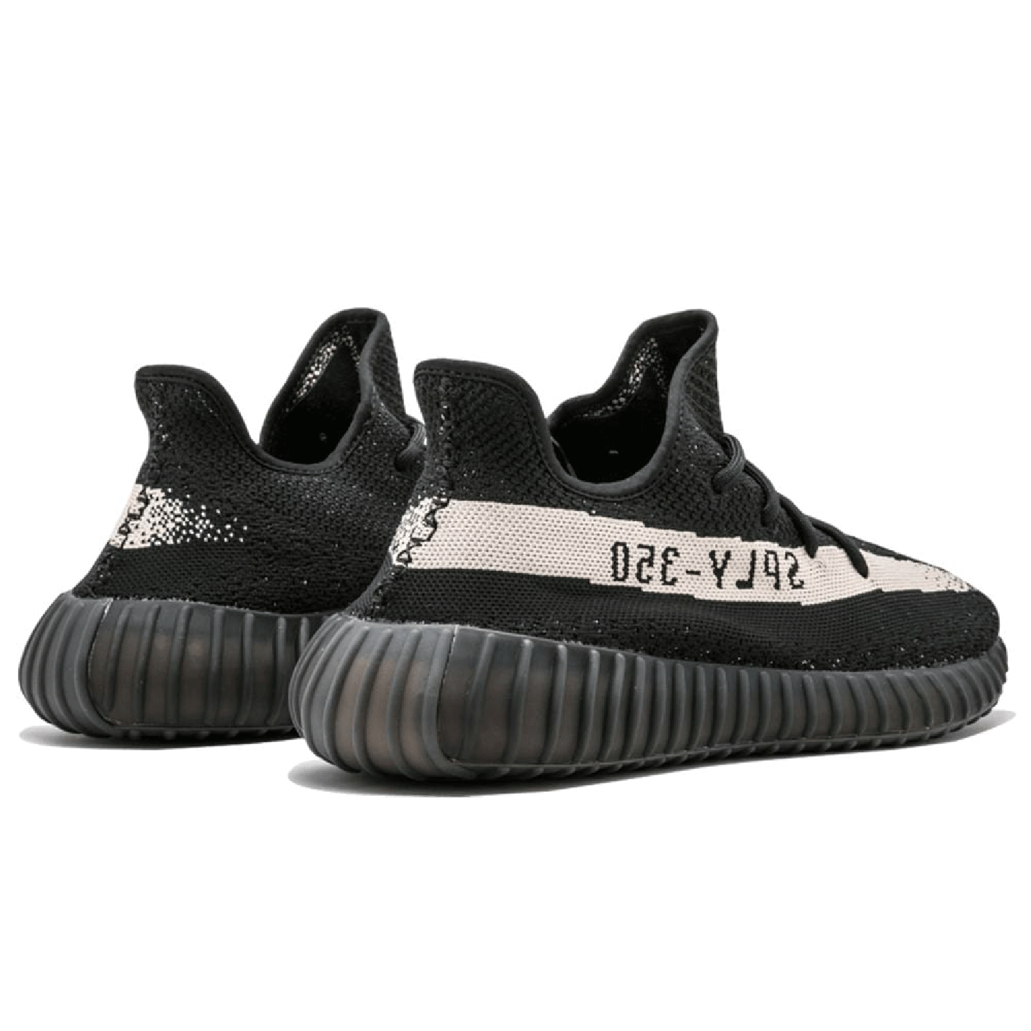 This is the back side of the Yeezy Boost 350 V2 Black-White